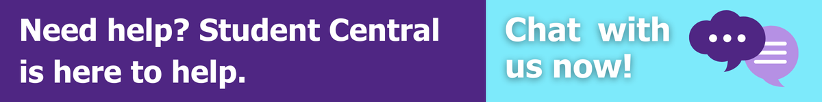 Chat with Student Central now!